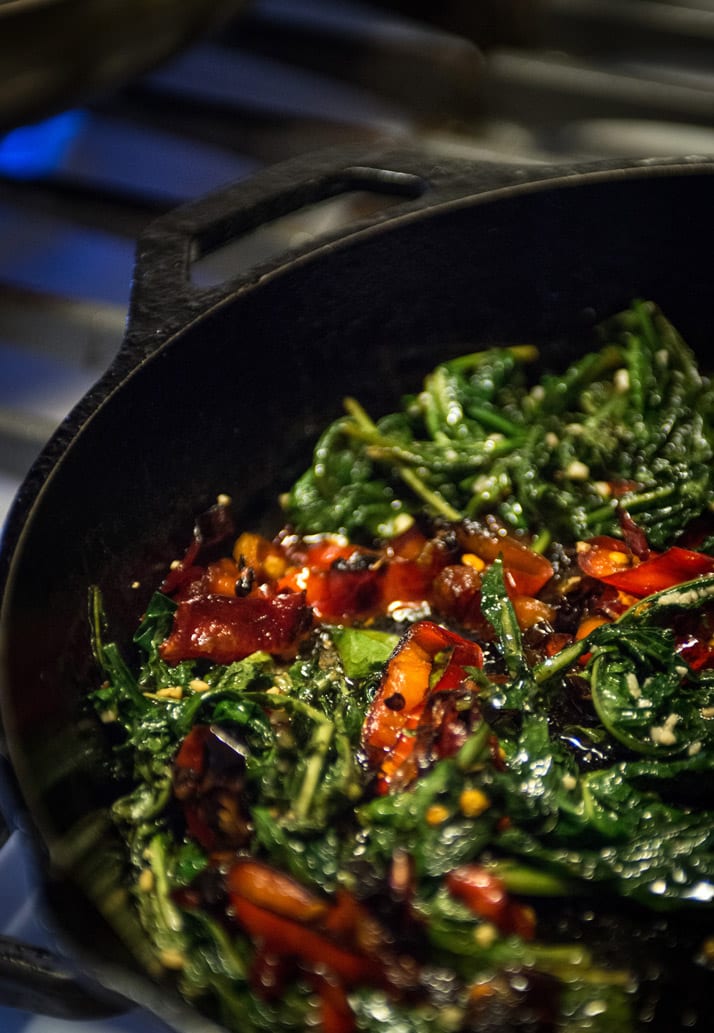 cooking dandelion greens