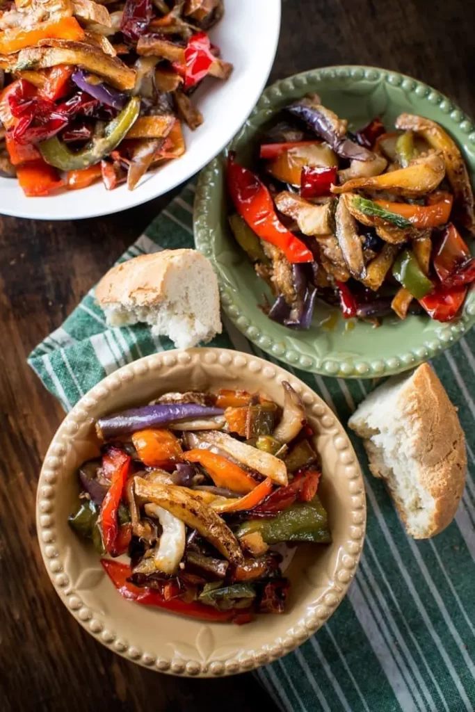 italian pepper and eggplant