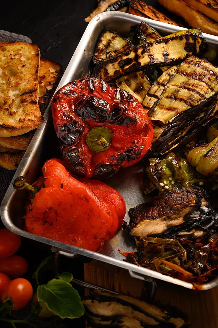 roasted-peppers-eggplant-zuchini-and-mushrooms-for-panini