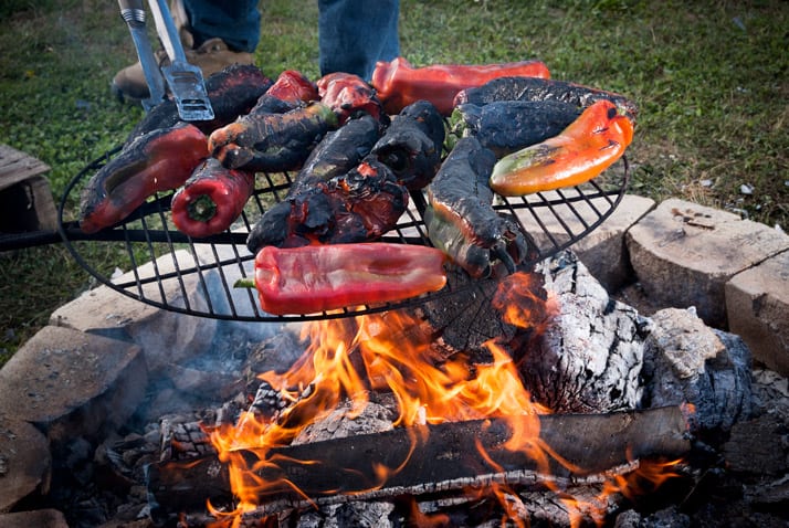 roasting peppers